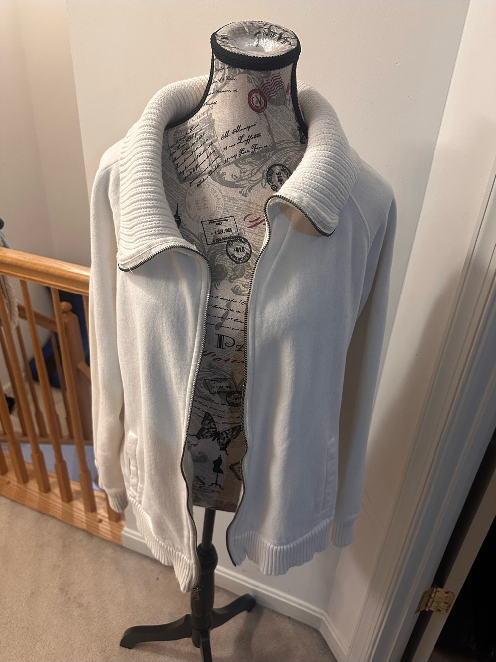 Sonoma Cream Zip Front Jacket